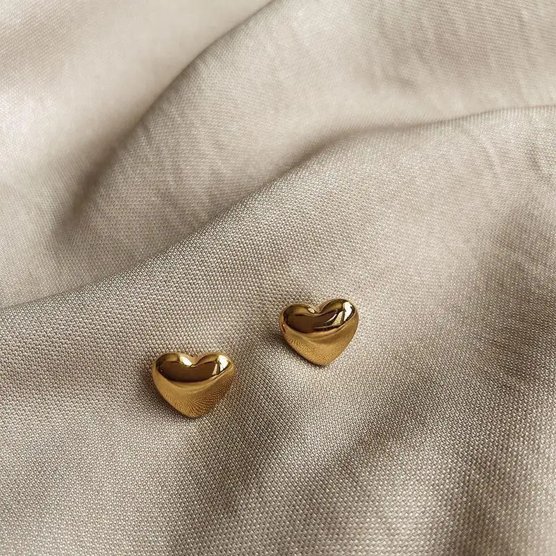 Gold Heart Ear Tails Earrings for Women 2022 Fashion - Image 3