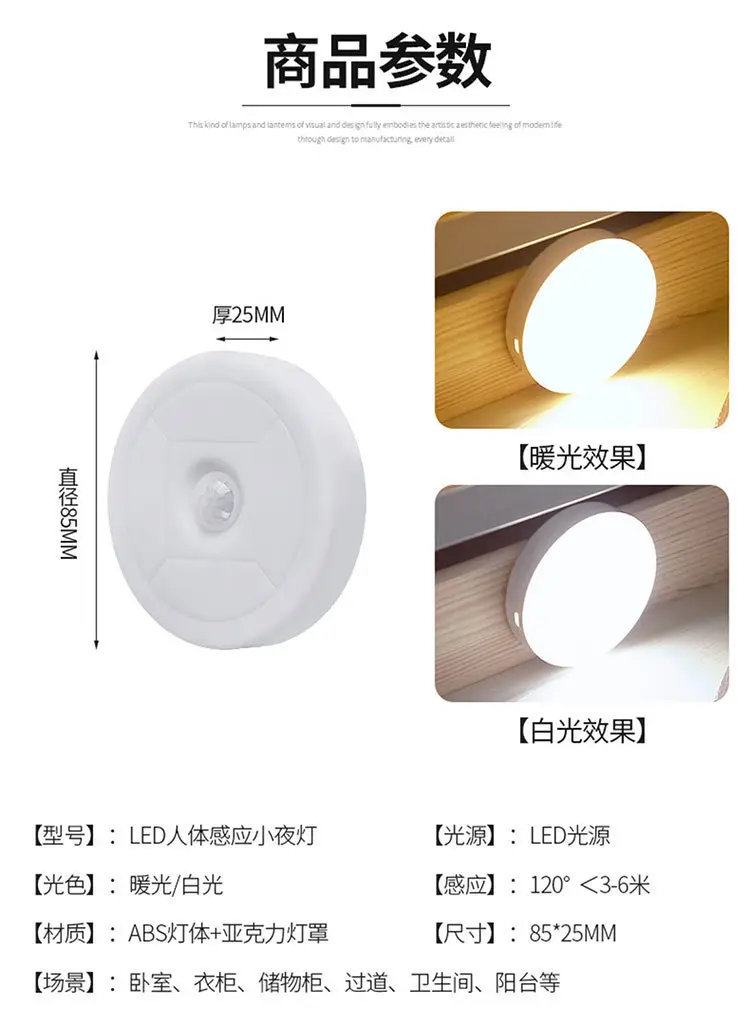 Intelligent Night Light for Bed, Automatic Brighten, USB Charge — feature 11