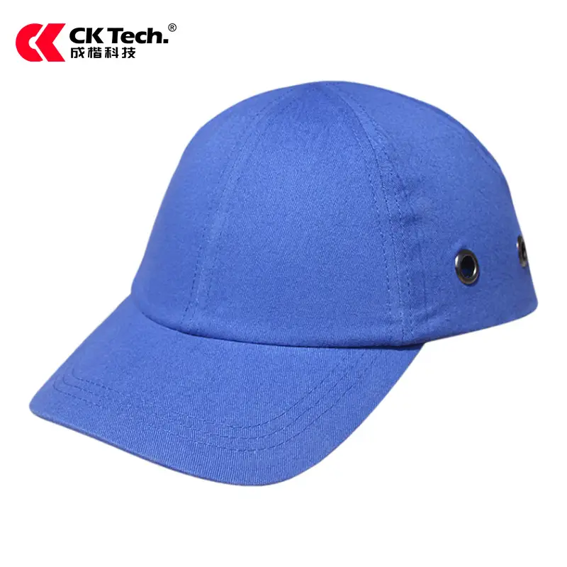 Anti-Collision Baseball Cap Blue Full Cotton or Mesh