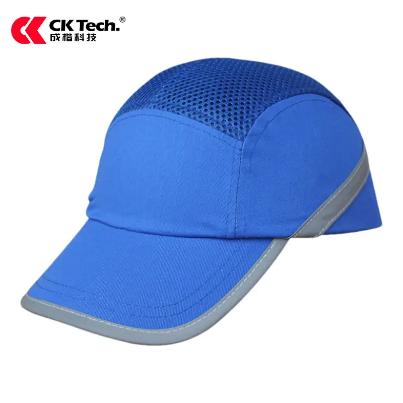 Anti-Collision Baseball Cap Blue Full Cotton or Mesh - Image 6