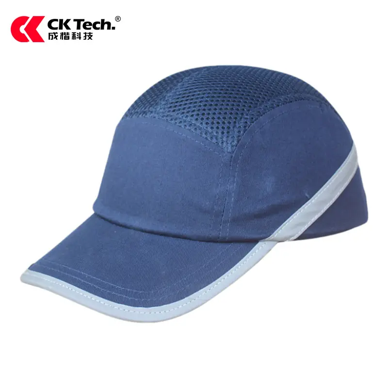 Anti-Collision Baseball Cap Blue Full Cotton or Mesh - Image 8