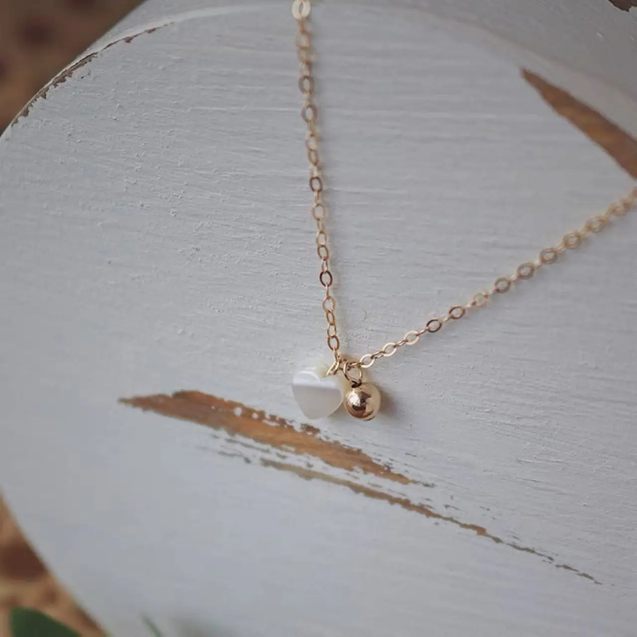Deep Sea White Butterfly Gold Pearl Necklace for Women - Image 5