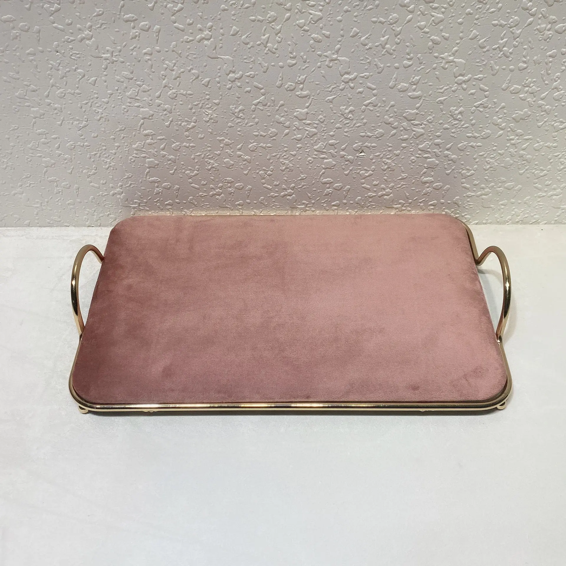 Pink Metal Display Tray with Gold Plating - Image 4