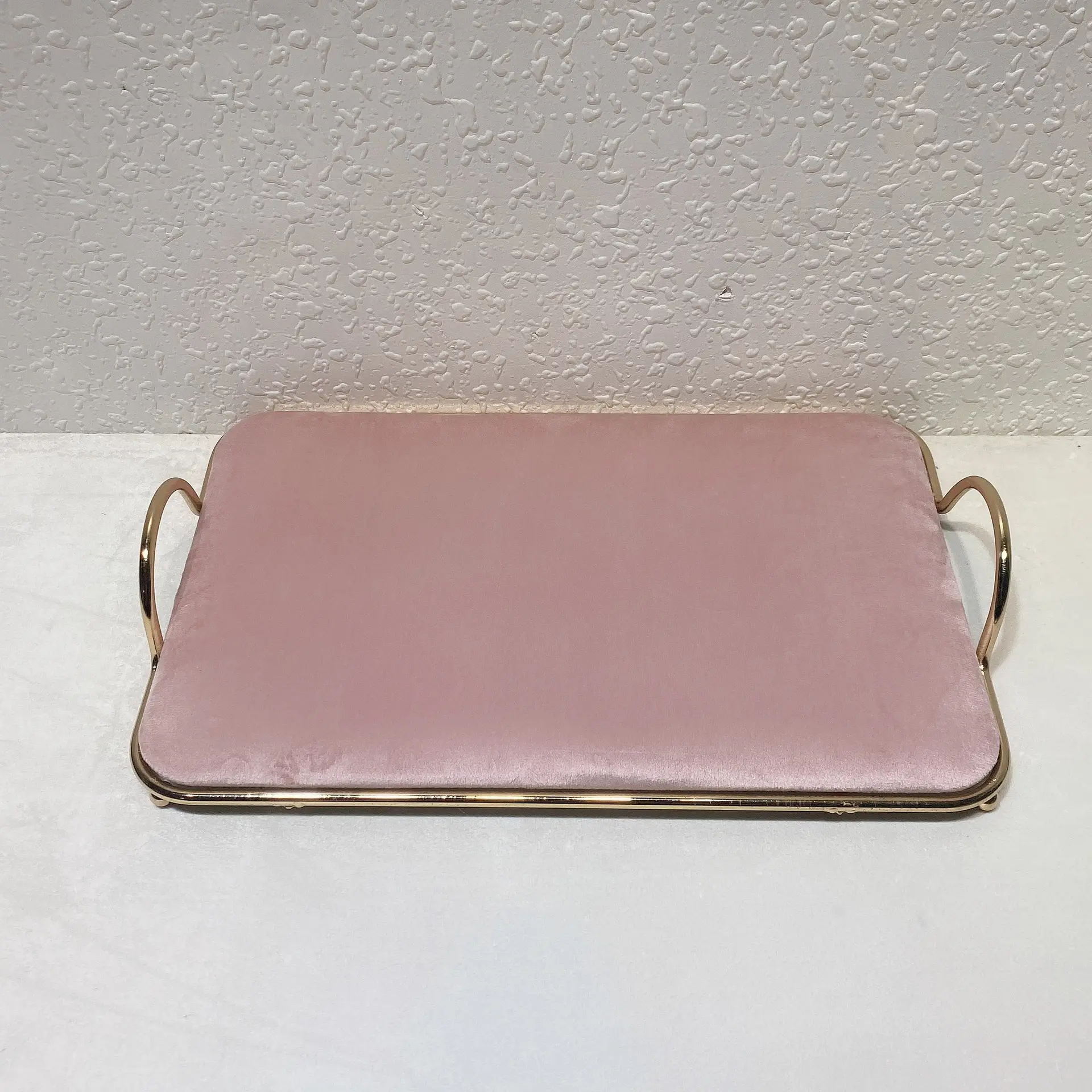 Pink Metal Display Tray with Gold Plating - Image 5