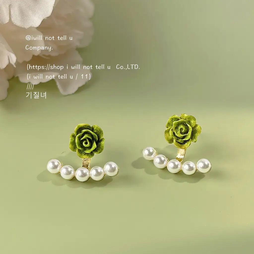 Pearl Flower Earrings 925 Silver Gold Plated