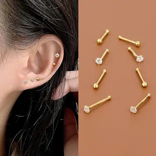 999 Sterling Silver Japanese Korean Inlay Flash Diamond Earrings — feature 2