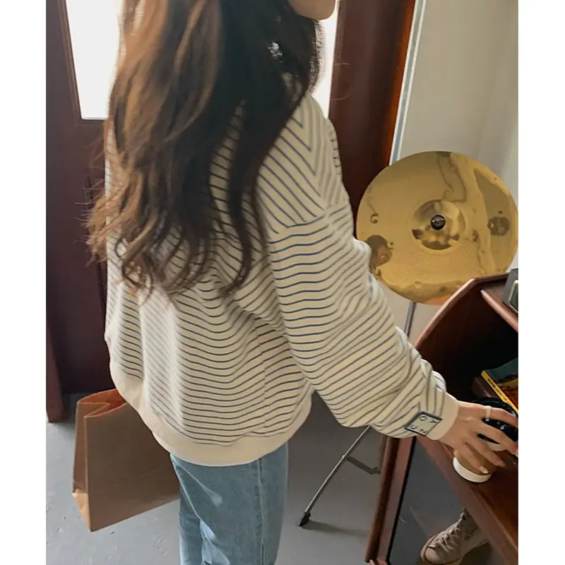 Women Striped Sweater Spring Autumn Loose 2023 - Image 5
