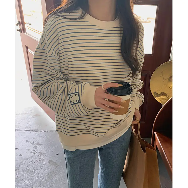 Women Striped Sweater Spring Autumn Loose 2023 - Image 6