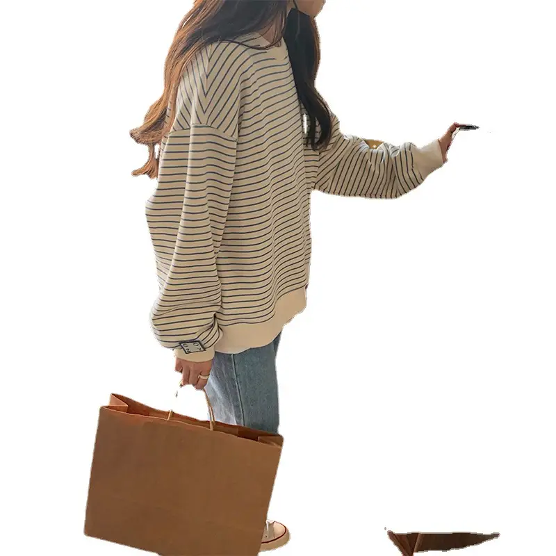 Women Striped Sweater Spring Autumn Loose 2023 - Image 7