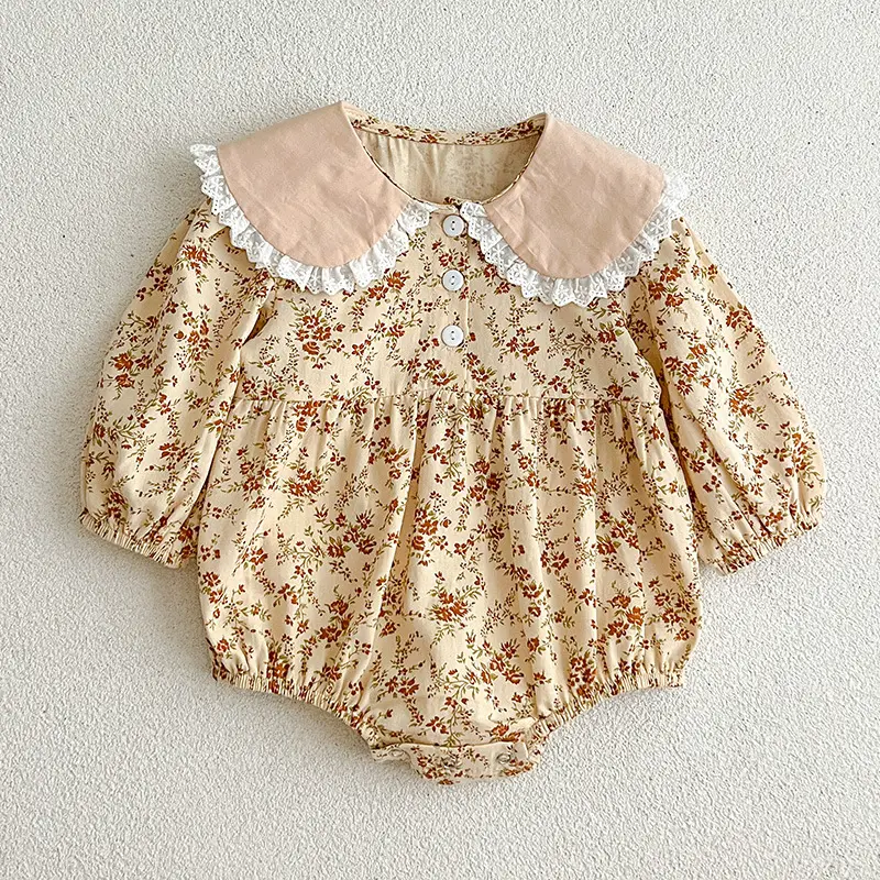 South Korea Children Floral Fleece Dress Set - Image 5