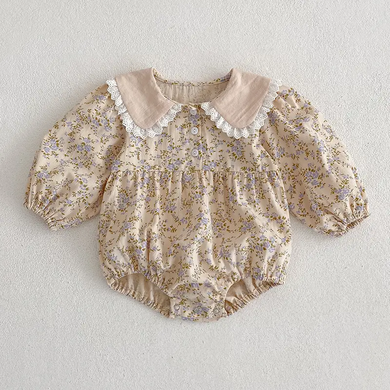South Korea Children Floral Fleece Dress Set - Image 6