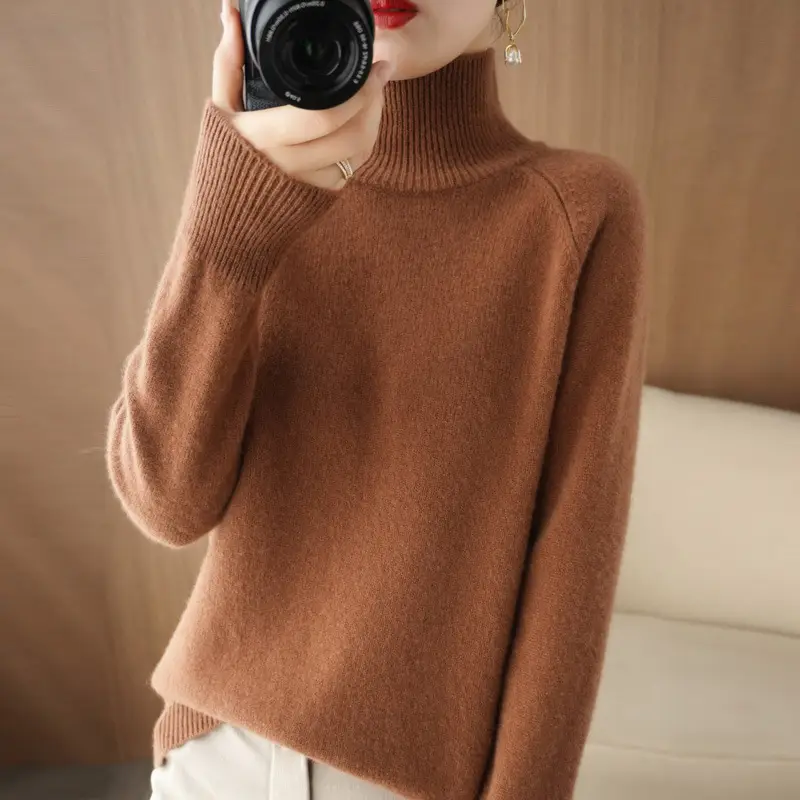 Women's 25W Turtleneck Knitwear Teal Export - Image 12