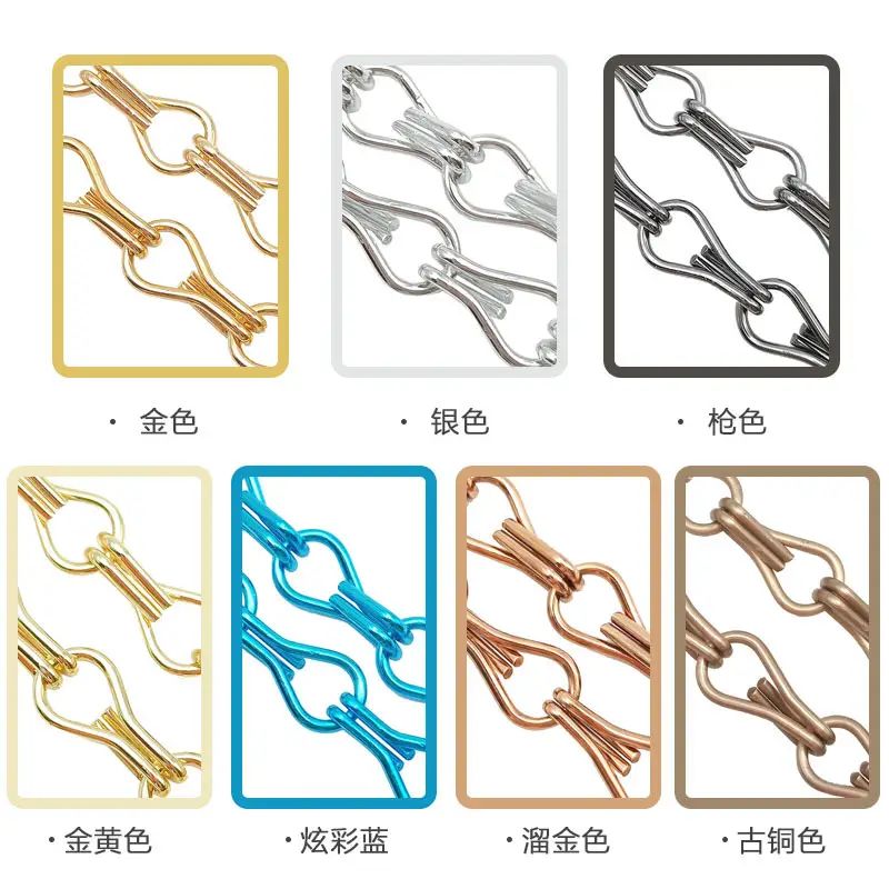 Electroplated Aluminum Curtain Chain 19g Double Hook - Image 13