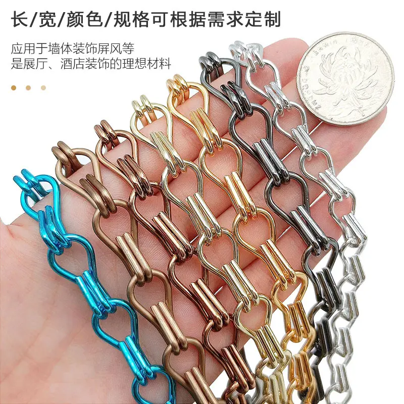 Electroplated Aluminum Curtain Chain 19g Double Hook - Image 15