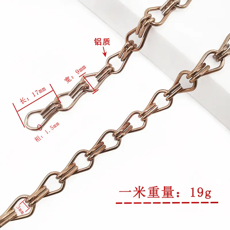 Electroplated Aluminum Curtain Chain 19g Double Hook - Image 11