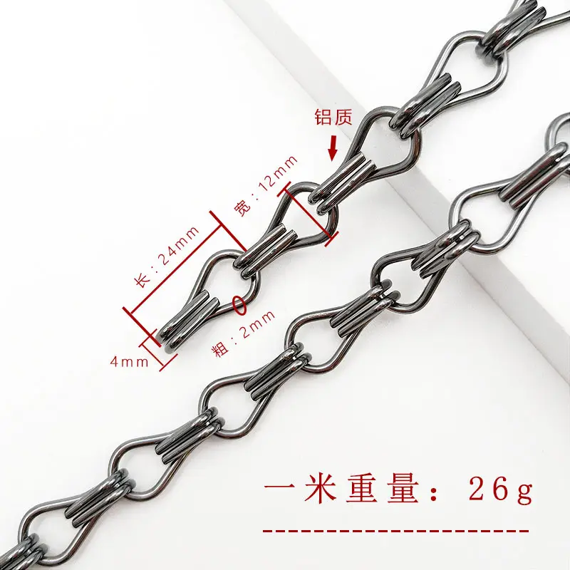 Electroplated Aluminum Curtain Chain 19g Double Hook - Image 2