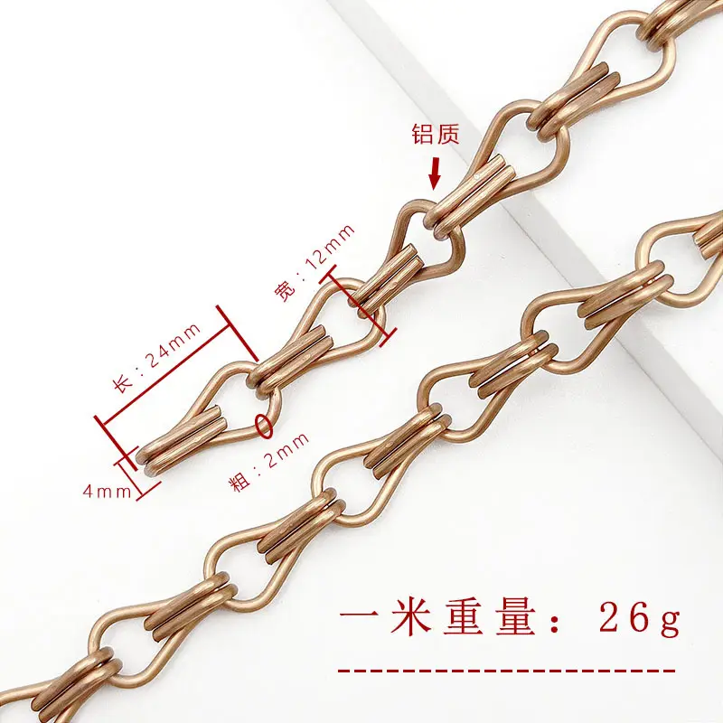 Electroplated Aluminum Curtain Chain 19g Double Hook - Image 3