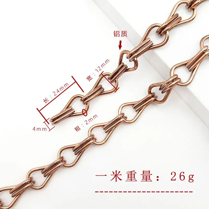 Electroplated Aluminum Curtain Chain 19g Double Hook - Image 5