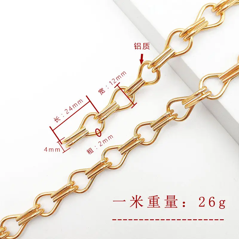 Electroplated Aluminum Curtain Chain 19g Double Hook - Image 6