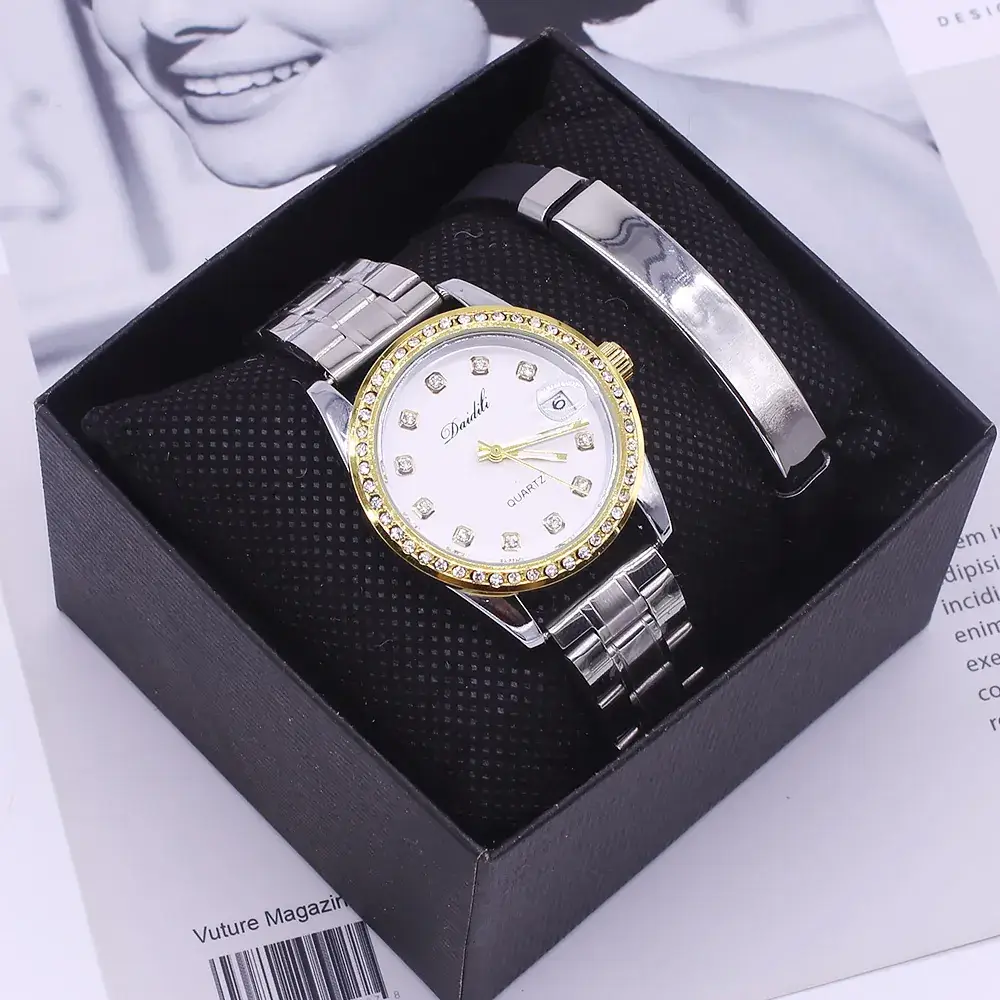 Women's Quartz Watch with Crystal Band - Image 2