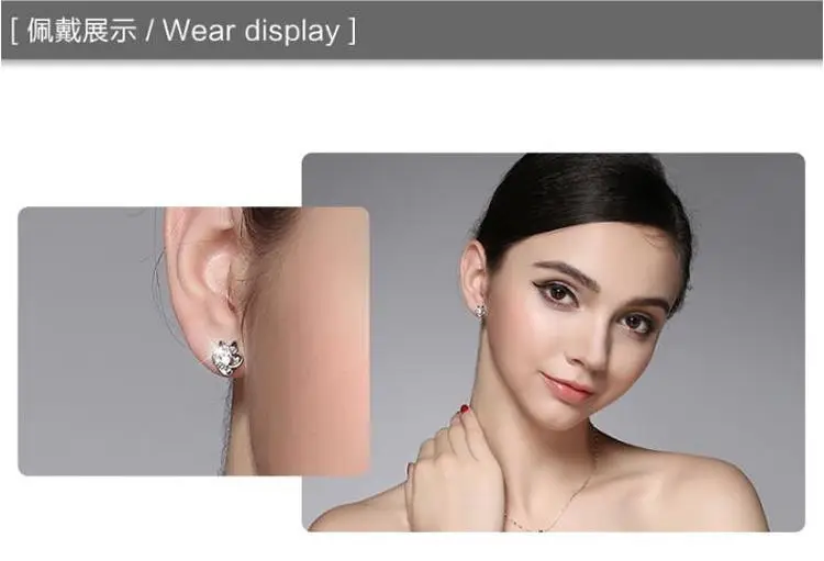 S925 Silver Flower Earrings with Zircon Stones — feature 24