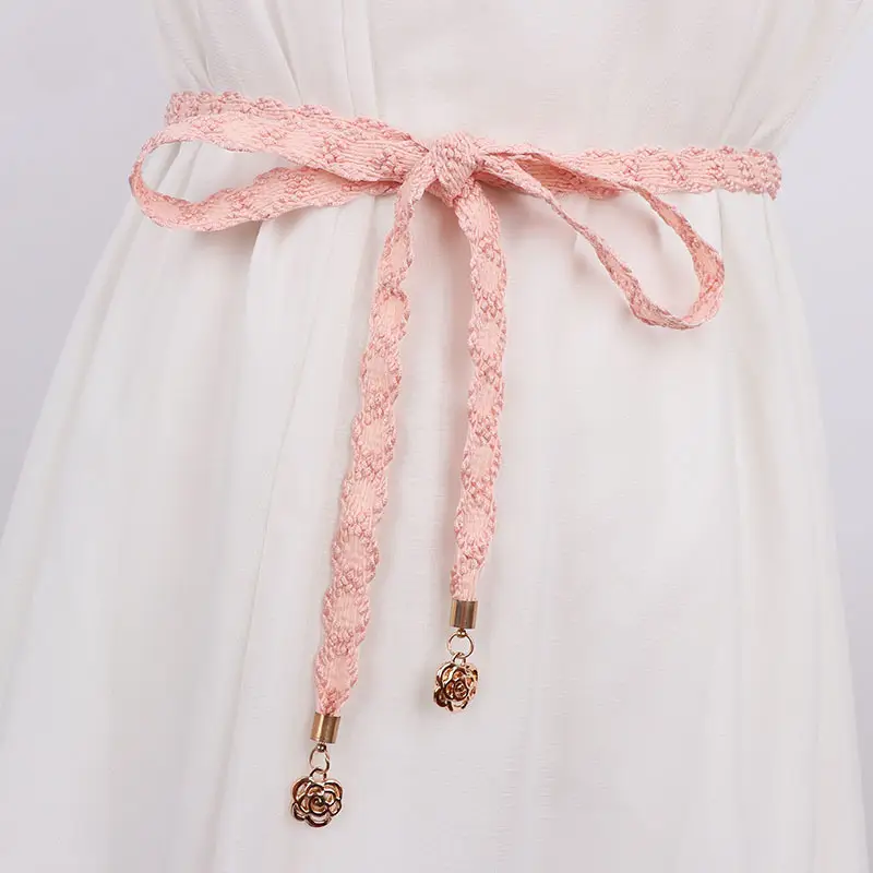Black Bow Belt with Gold Accents for Women's Dresses - Image 14