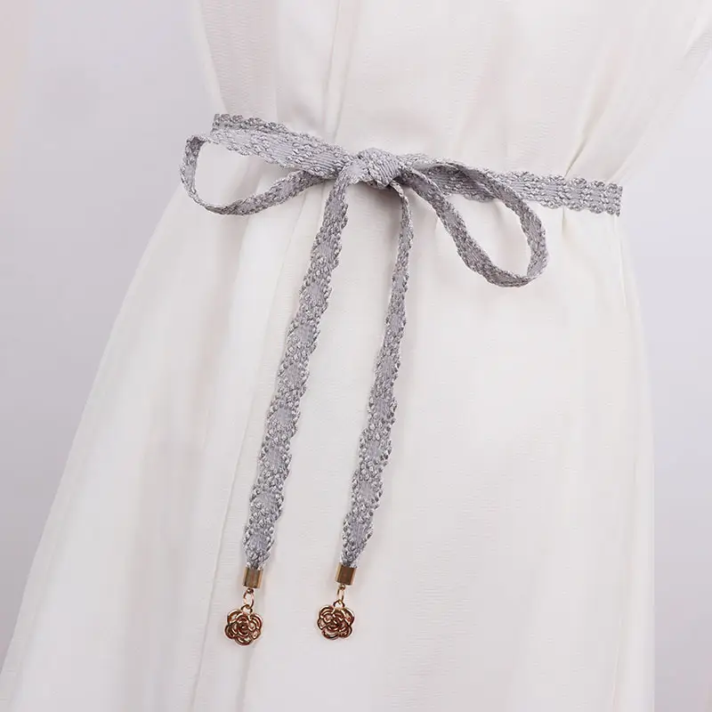 Black Bow Belt with Gold Accents for Women's Dresses - Image 6