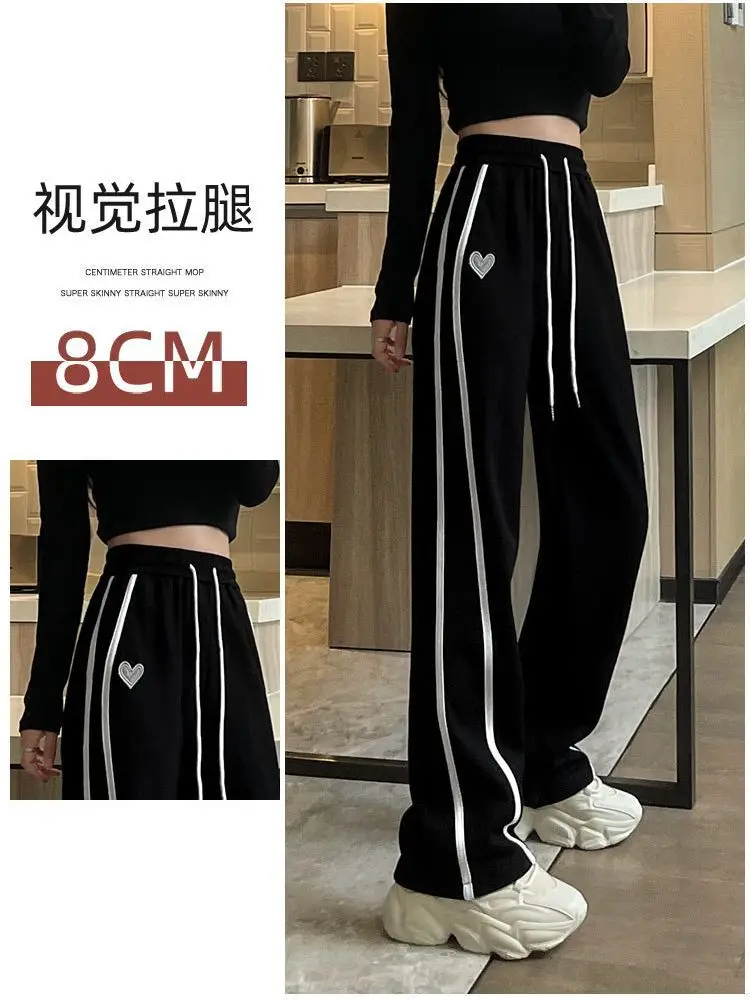 Women Slim Straight Wide Leg Pants Grey Spring 2026 - Image 14