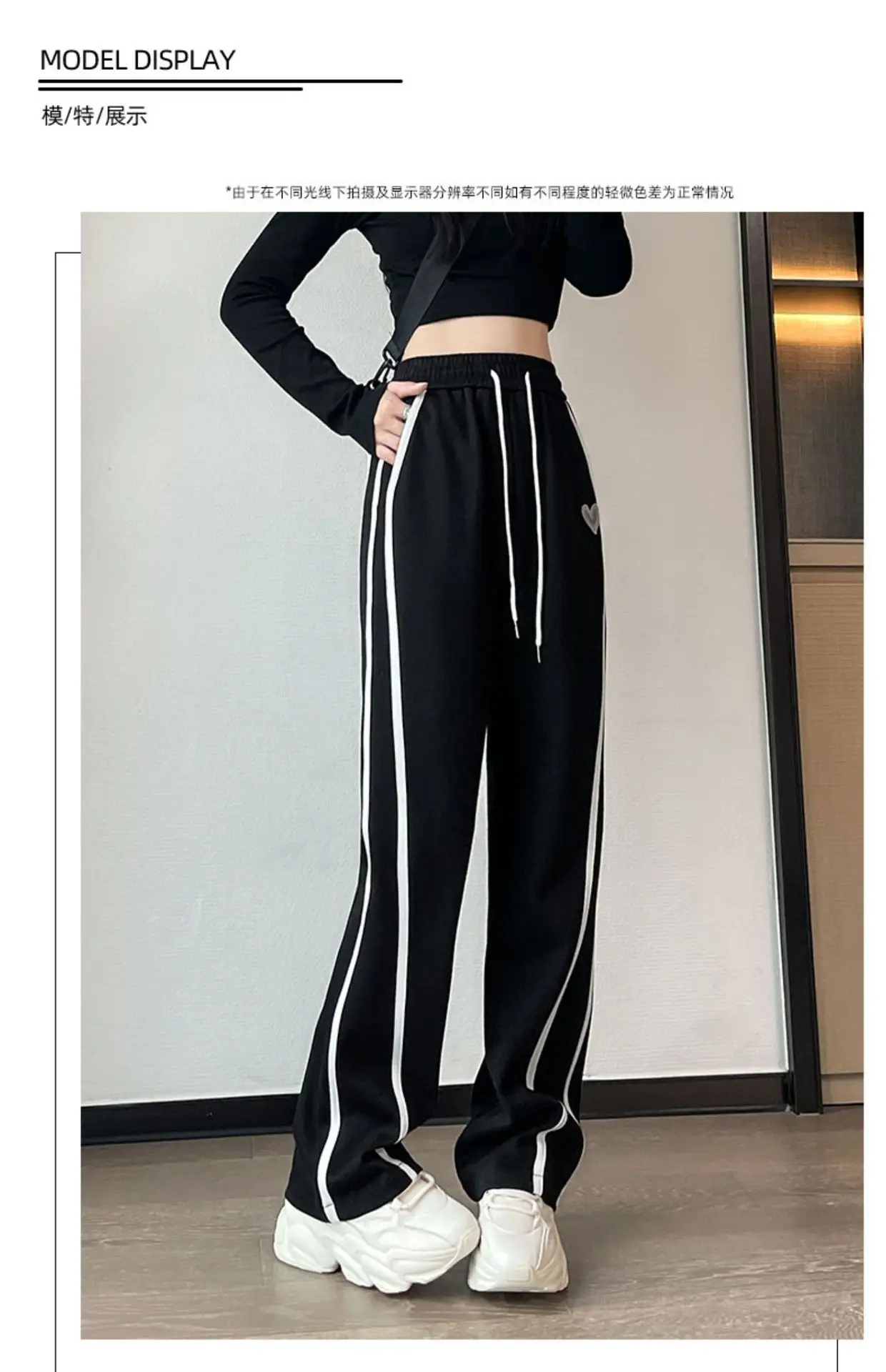 Women Slim Straight Wide Leg Pants Grey Spring 2026 — feature 14