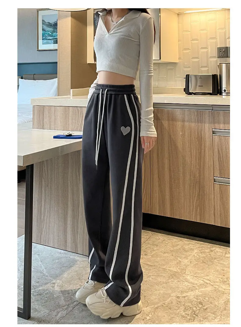 Women Slim Straight Wide Leg Pants Grey Spring 2026 — feature 18