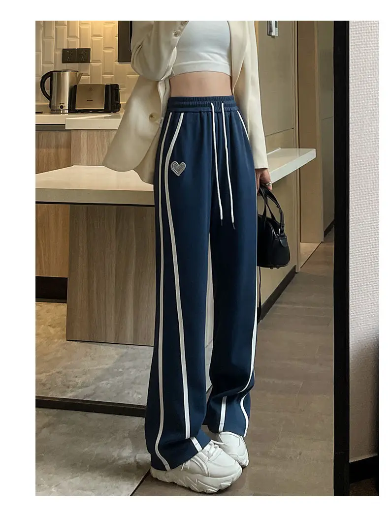 Women Slim Straight Wide Leg Pants Grey Spring 2026 — feature 22