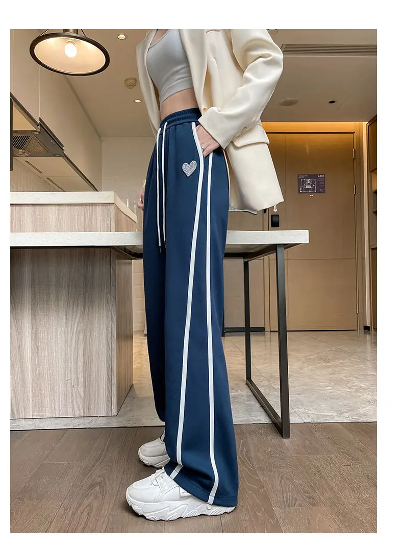 Women Slim Straight Wide Leg Pants Grey Spring 2026 — feature 23