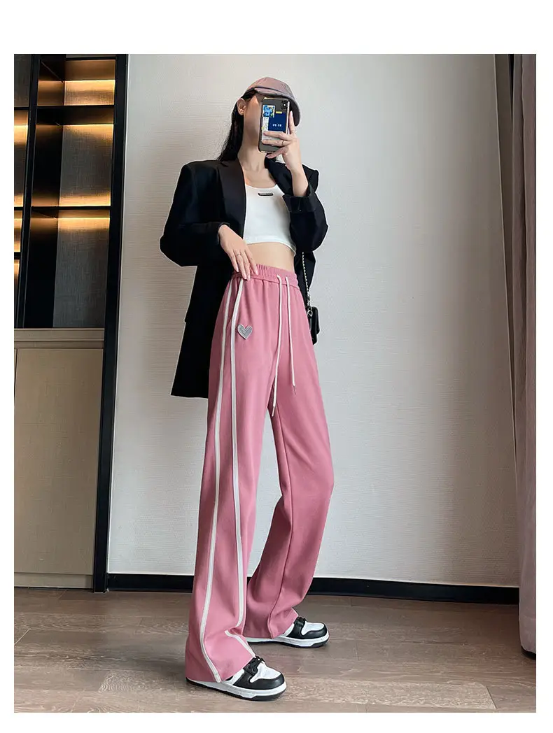 Women Slim Straight Wide Leg Pants Grey Spring 2026 — feature 26