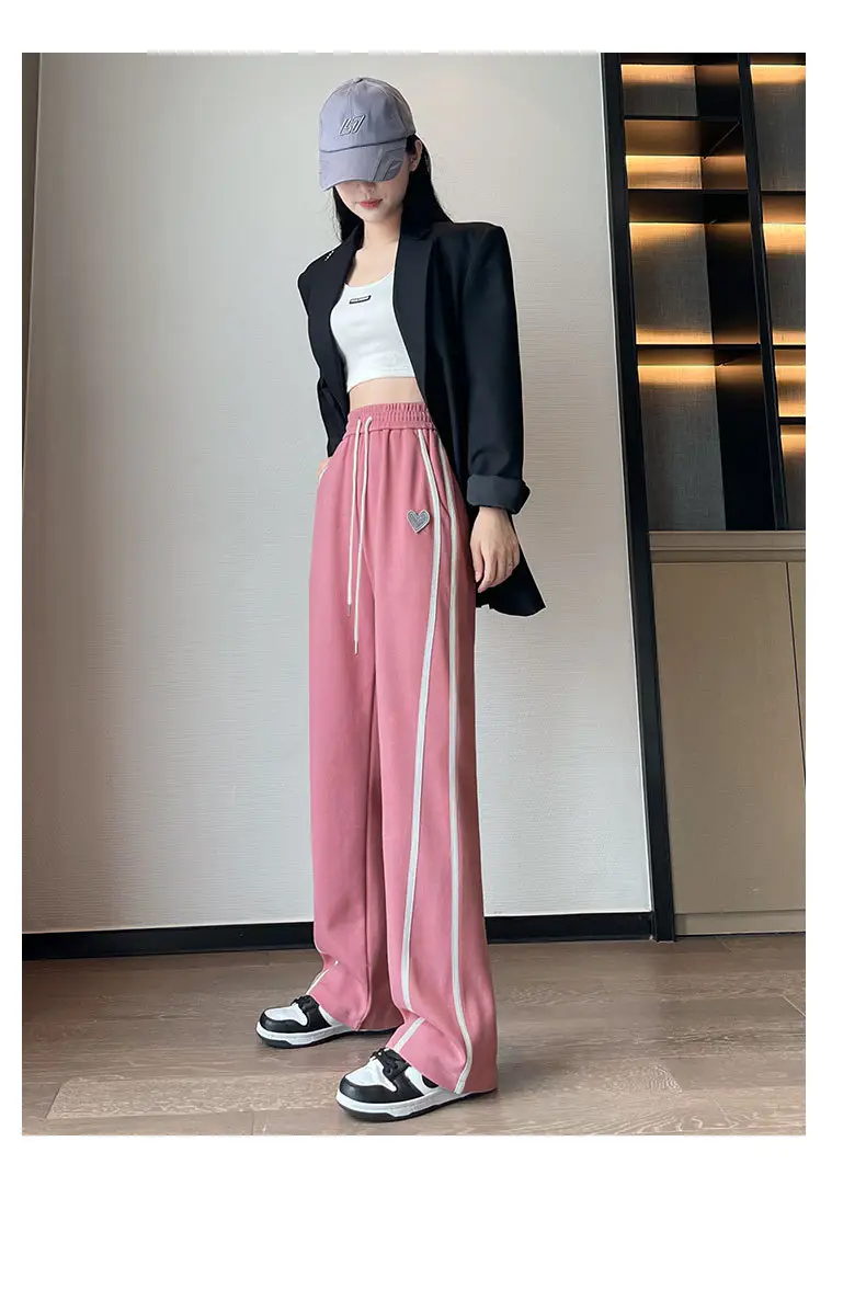 Women Slim Straight Wide Leg Pants Grey Spring 2026 — feature 28
