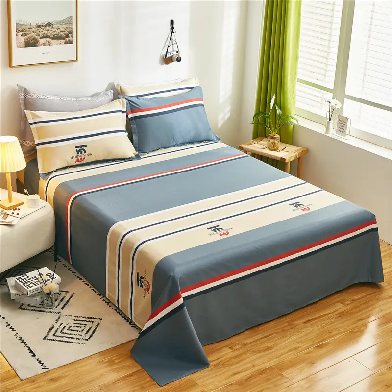 Cotton Single Bed Sheet 12868 Soft Yellow - Image 48
