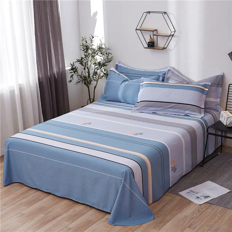 Cotton Single Bed Sheet 12868 Soft Yellow - Image 10