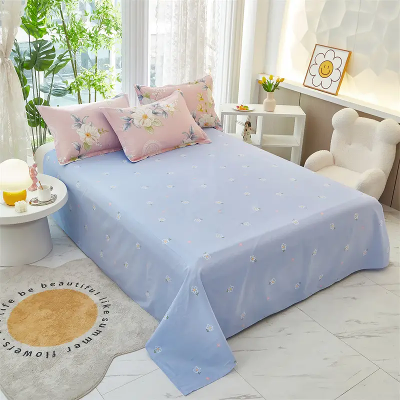 Cotton Single Bed Sheet 12868 Soft Yellow - Image 11