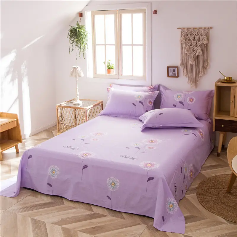 Cotton Single Bed Sheet 12868 Soft Yellow - Image 12