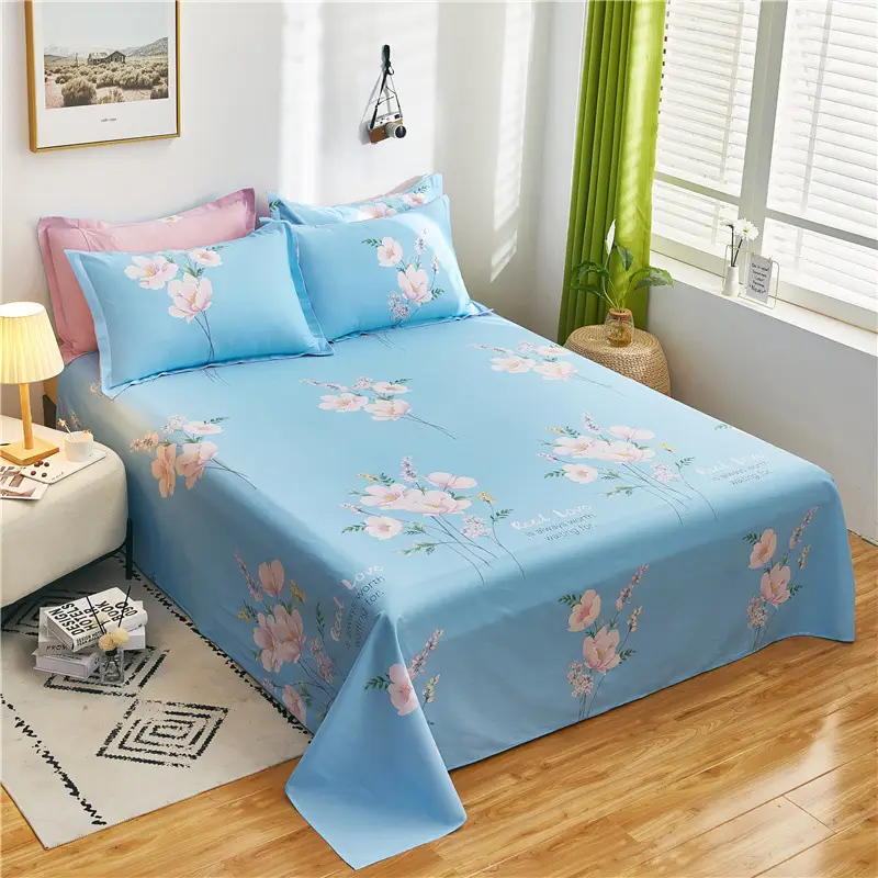 Cotton Single Bed Sheet 12868 Soft Yellow - Image 14