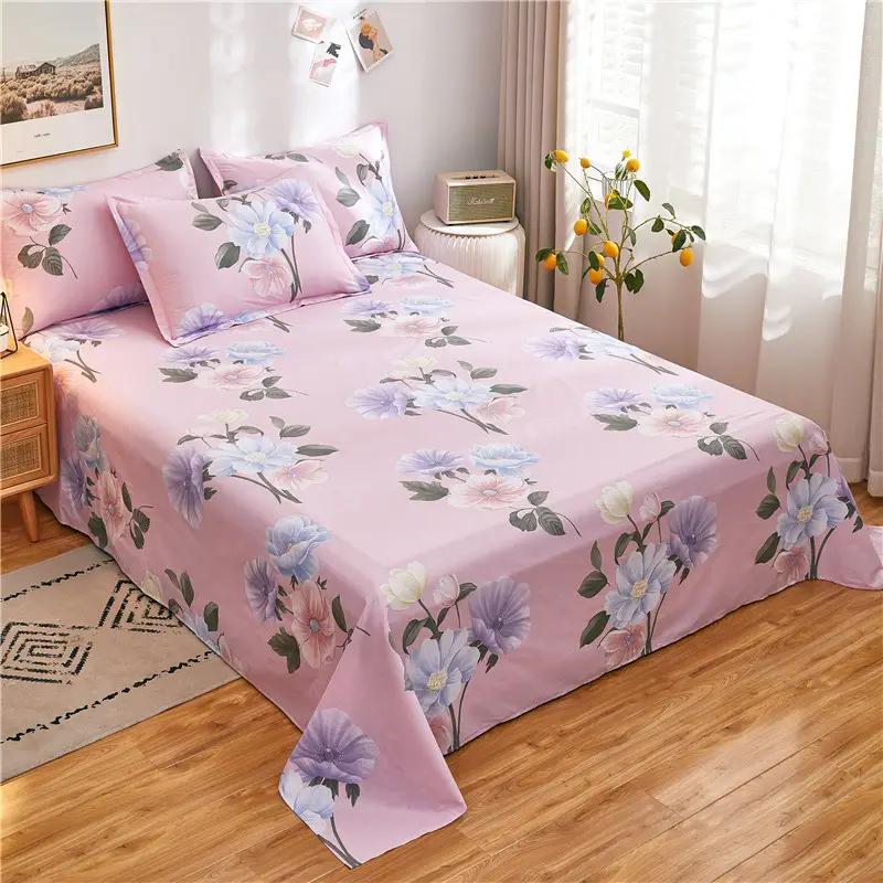 Cotton Single Bed Sheet 12868 Soft Yellow - Image 15