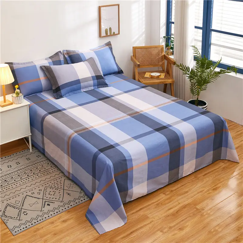 Cotton Single Bed Sheet 12868 Soft Yellow - Image 18