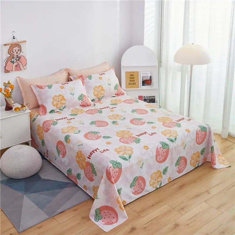 Cotton Single Bed Sheet 12868 Soft Yellow - Image 19