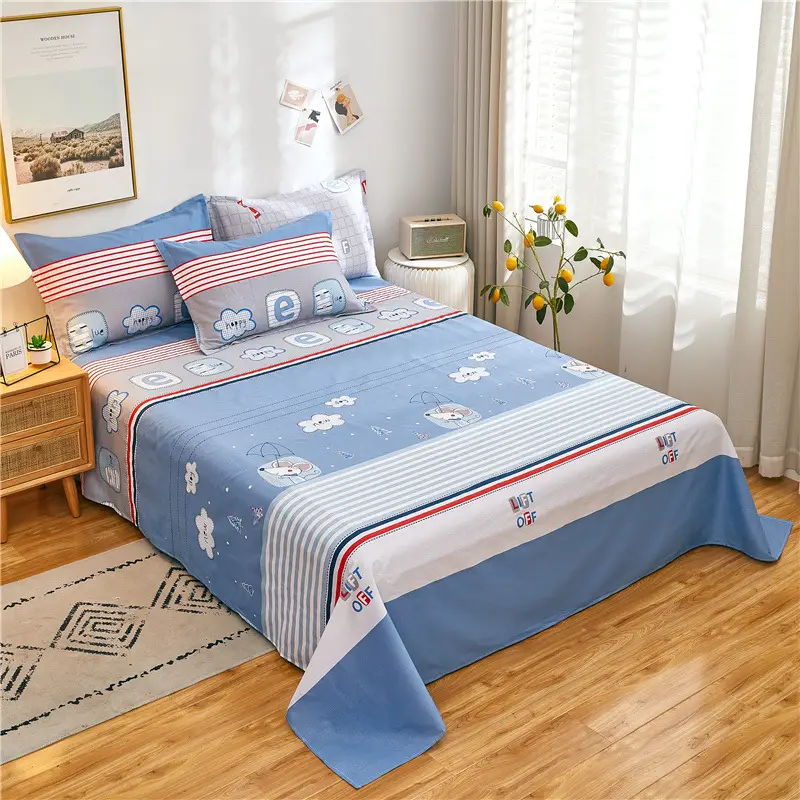 Cotton Single Bed Sheet 12868 Soft Yellow - Image 20
