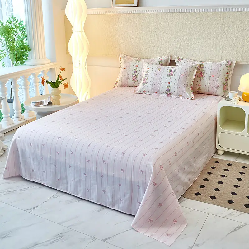 Cotton Single Bed Sheet 12868 Soft Yellow - Image 24