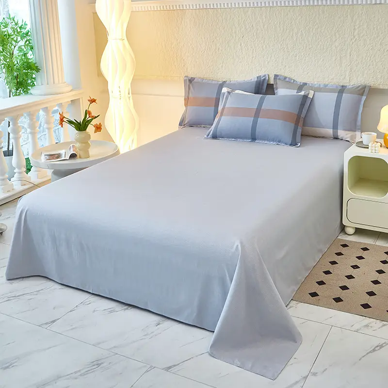 Cotton Single Bed Sheet 12868 Soft Yellow - Image 27