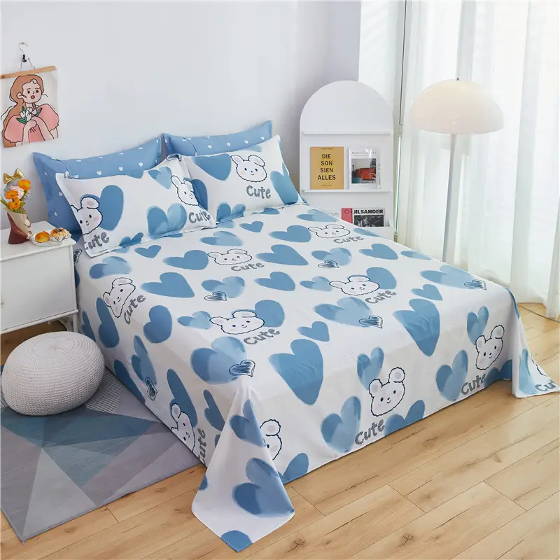 Cotton Single Bed Sheet 12868 Soft Yellow - Image 3