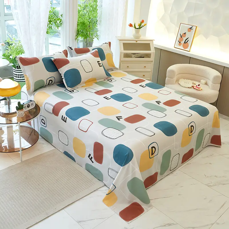 Cotton Single Bed Sheet 12868 Soft Yellow - Image 32