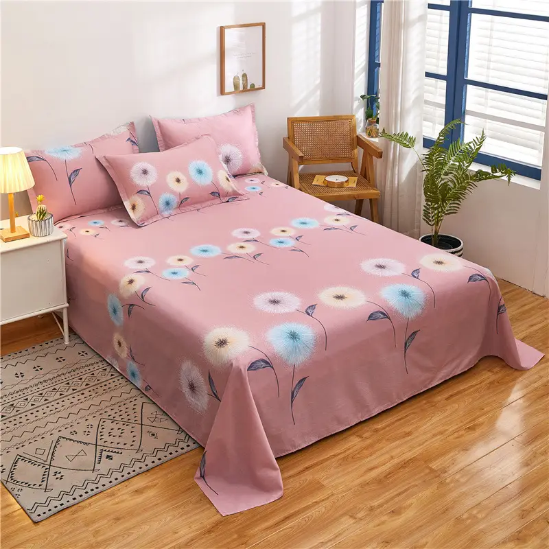 Cotton Single Bed Sheet 12868 Soft Yellow - Image 34