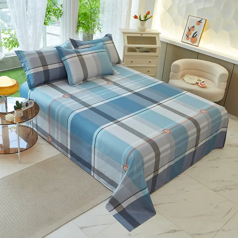 Cotton Single Bed Sheet 12868 Soft Yellow - Image 4