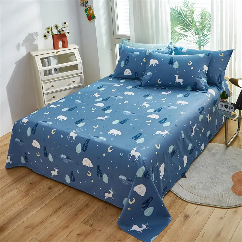 Cotton Single Bed Sheet 12868 Soft Yellow - Image 40